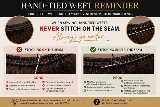NEVER STITCH ON THE SEAM